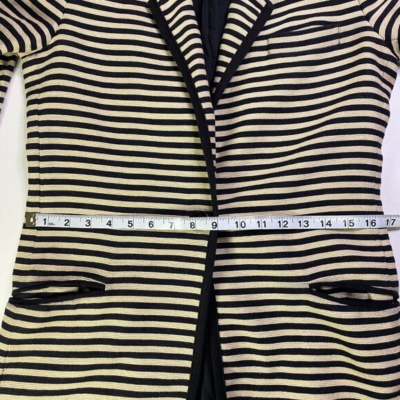 ELIZABETH & JAMES Stripe Ivory/Black Jacket Size 2 - Picture 11 of 13